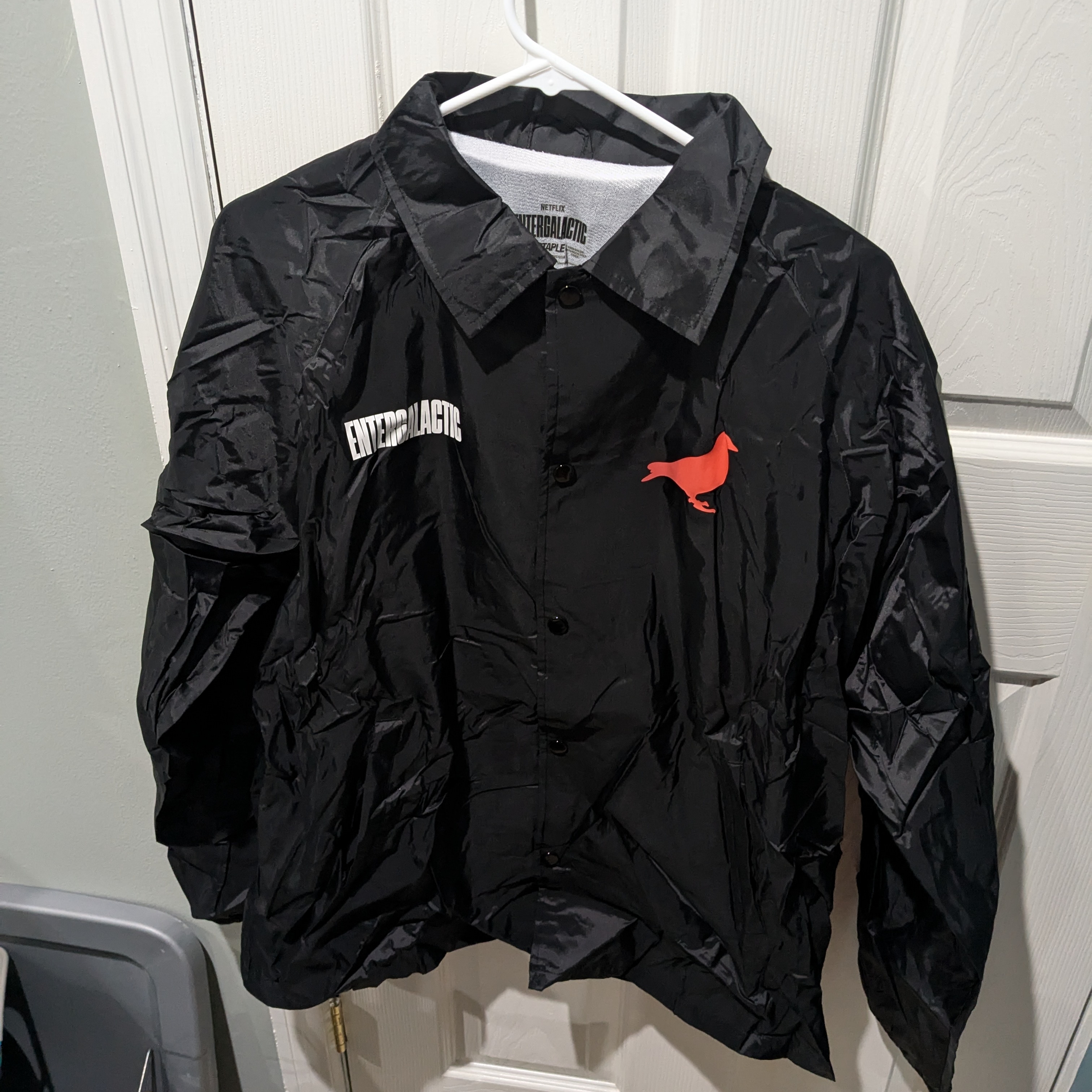 Kid Cudi X Entergalactic X Staple Street Xl Jacket Windbreaker With Pigeon Logo